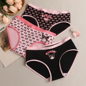 Super Cute Pack of 3 Kuromi Women's Modal Bikini Brief Underwear Panties - Imagen 1 de 6