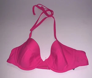 Top bikini Aerie Blakely Halter 34B rosa ferretto LEGGI - Foto 1 di 10