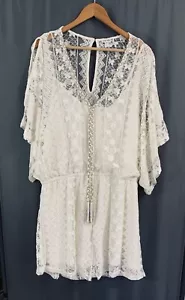 Venus Lace Shorts Romper Size 1X Ivory Boho Fairy Feminine Bridal Goddess Whimsy - Picture 1 of 19