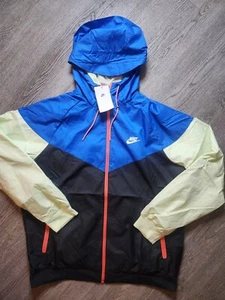 Nike Sportswear Woven Windbreaker Men Size 2XL Black Signal Blue AT5270-015 $100 - Picture 1 of 5
