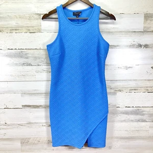 Romeo + Juliet Couture Womens Blue Quilted Floral Racerback Tank BodyCon Dress M - Picture 1 of 8