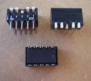 DIP SWITCHES 5-POSITIONS PIANO TYPE EPM1051154 (8 PCS) - Picture 1 of 1