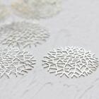 2 Pieces Silver Plated Brass Snow Flake Charm - 30mm (CW-4169C)