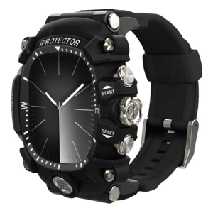 Custodia orologio iG-3000 modificata + cinturino in silicone per Apple Watch Series 9 8 7 6 5 SE - Foto 1 di 15