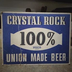 Crystal Rock Cardboard Beer Sign 9.5" X 12.25" - Picture 1 of 2