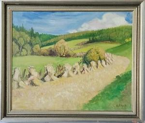 Pintura óleo paisaje paisaje de verano Kornhocken Barthel Gilles 1956 - Imagen 1 de 10