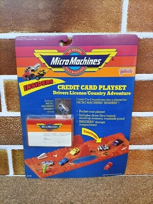 MICRO MACHINES CREDIT CARD PLAYSET DRIVERS LICENSE COUNTRY ADVENTURE - VINTAGE - Immagine 1 di 4