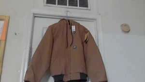 New Berne HJ51BD Heavy Duty  Hooded Work Jacket (S-Rg ) Brown NWT - Picture 1 of 3
