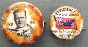 Efficiency Motor School & C.W.A. Scott, Centennial Air Race Badges c.1930s - Picture 1 of 6