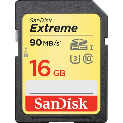 Sandisk 16G extreme U2 4K HD SD card for Nikon D7500 D7200 D5500 D810 P900 P610 - Image 1 of 3