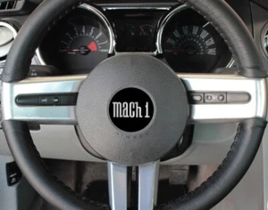 FITS Ford Mustang 2005-2009 Steering Wheel Overlay Vinyl Decal Logo MACH 1 - Picture 1 of 1