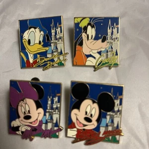 4 Walt Disney 2008 PIN Set Characters Donald/Goofy/Minnie/Mickey - Picture 1 of 6