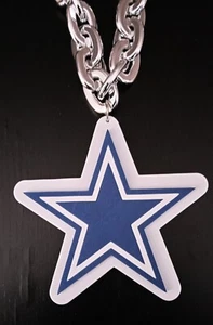 Dallas Cowboys New Necklace Chain 34 inches 3D Foam 8 inches - Picture 1 of 8