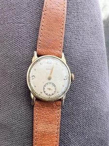 VINTAGE Rensie Sub Dial GOLD FILLED 17J RUNS SWISS MADE RARE - Picture 1 of 4