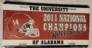 Etiqueta de matrícula de campeones nacionales de Alabama 2011 Universidad de Alabama Bama - Imagen 1 de 1