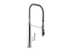 KOHLER 24982-CP Purist Commercial Style Pre-Rinse Kitchen Faucet with 3-Function - Picture 1 of 9