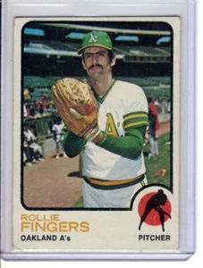 1973 TOPPS ROLLIE FINGERS CARTA DA BASEBALL #84 FIERA/POVERA - Foto 1 di 1