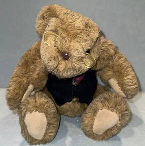 Peluche orsacchiotto applausi vintage anni 80 peluche Virgilio nonno gilet occhiali papillon - Foto 1 di 11