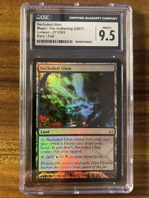 MTG✨SECLUDED GLEN FOIL✨Lorwyn CGC 9.5 MINT+ RARE Dual LAND T Nielsen Art POP 1 ! - Image 1 of 2