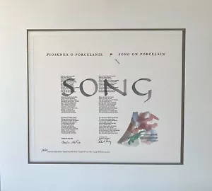 Czeslaw Milosz Pinsky Signed Edition Letterpress Print Poem & Brush Painting - Picture 1 of 7