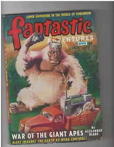 FANTASTISCHE ABENTEUER APRIL 1949 KRIEG DER RIESENAFFEN MURPHY ANDERSON ZIFF DAVIS - Bild 1 von 2