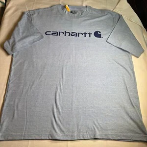CARHARTT LOOSE FIT HEAVYWEIGHT LOGO GRAPHIC T-SHIRT BLUE MENS SIZE XL - Picture 1 of 8
