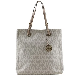 Michael Kors MK signature Tote Bag off white PVC Women - Picture 1 of 12
