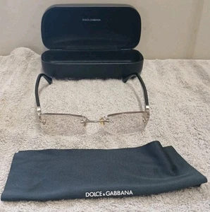 Dolce & Gabbana DG1278 1193 Frameless Eyeglasses Tort Gold 52-17-135 Frames Only - Picture 1 of 9