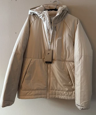 NWT Men's Nike Large Therma-Fit Legacy Puffer Jacket DD6858-206 Beige $140 - Image 1 of 4