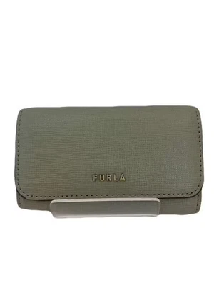 Estuche para llaves billetera Furla 4 ganchos cuero gris USADO T961-6 Foto 1 de 4