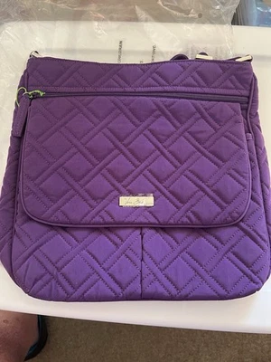 Bolso de correo Vera Bradley doble cremallera acolchado saúco patrón retirado nuevo con etiquetas Foto 1 de 4