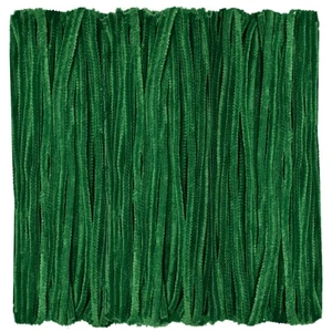Pfeifenreiniger 100 Stück Chenille Stiele dunkelgrün für DIY Kunst Deko - Bild 1 von 4