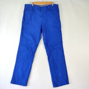 Pantalones para hombre Calvin Klein azules talla W34 L30 informales calce recto algodón - Imagen 1 de 9