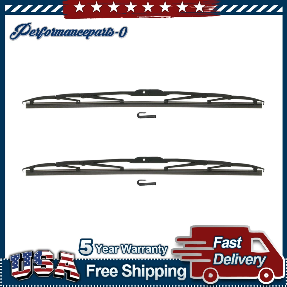 Conjunto de 2 lâminas de limpador de para-brisa dianteiro ANCO para 1964 Chrysler Imperial - Imagem 1 de 3