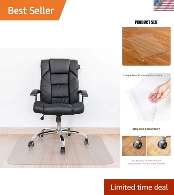 Clear PVC Chair Mat for Hard Floors 48x48 – Elegant Floor Protection - Image 1 of 4