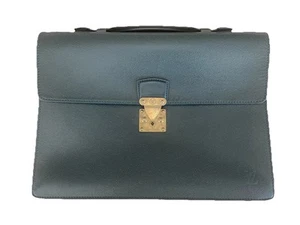 LOUIS VUITTON AKTENTASCHE TAIGA LEDER DUNKELGRÜN TASCHE BUISNESSTASCHE - Bild 1 von 8