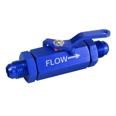 AN6 6AN Aluminio Aleación En Línea Combustible Cierre Válvula para Coche Azul - Imagen 1 de 4