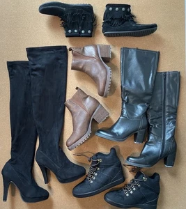 Black & Brown Shoe Capsule - Damen 6 - Wildleder, Leder, Fransen, Wedges - 5 Paar - Bild 1 von 21