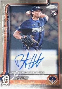 2025 Topps Chrome Brant Hurter Rookie Auto RA-BHU Tigers - Picture 1 of 2