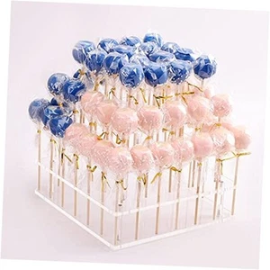 Cake Pop Stand 3 Tier Cake Pop Holder Stand, Clear Acrylic Lollipop 56 Holes - Picture 1 of 7