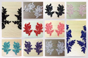 Naomi Beaded Couture Bridal Lace Appliques - per pack of 2 (AP/265/NAO-M) - Picture 1 of 8