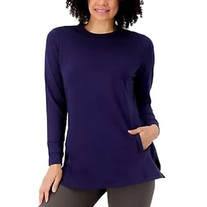 Denim & Co. Active Crew Neck Long Sleeve Tunic X LARGE (404) - Picture 1 of 6