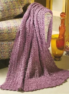 Acogedor patrón afgano/crochet tendencia de calentamiento SOLO INSTRUCCIONES - Imagen 1 de 1