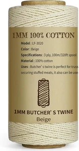 Butchers Twine 3Ply 100M Cotton Cooking String Beige Oven Safe - Picture 1 of 12