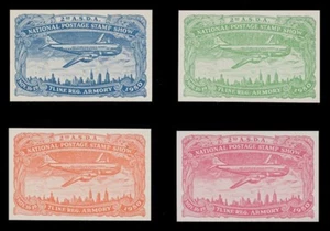 1950i ASDA FRANCOBOLLI MOSTRA FRANCOBOLLI FRANCOBOLLI, IMPERFORATI - SET DI 4 - Foto 1 di 2
