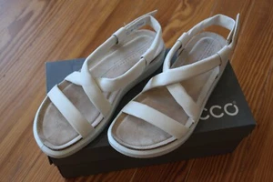 Sandalia ECCO para mujer color crema corchosfera correa al tobillo, talla UE 39 EE. UU. 8-8,5 - Imagen 1 de 11