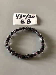 Pulsera vintage con cuentas negras - Imagen 1 de 5