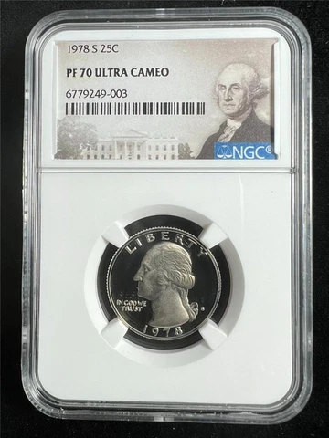 1978 S WASHINGTON QUARTER 25C PF70 ULTRA CAMEO NGC UCAM PR70 DCAM SKU 3345 Cover