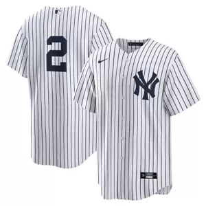 Camiseta deportiva de Derek Jeter #2 cosida de los Yankees de Nueva York Nike para adultos - Imagen 1 de 1
