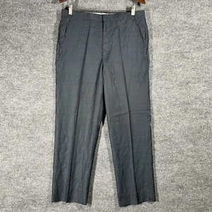 VINTAGE 50s 60s Rockabilly Slacks Trousers Pants Men Size 33x27 Blue Polyester - Picture 1 of 21
